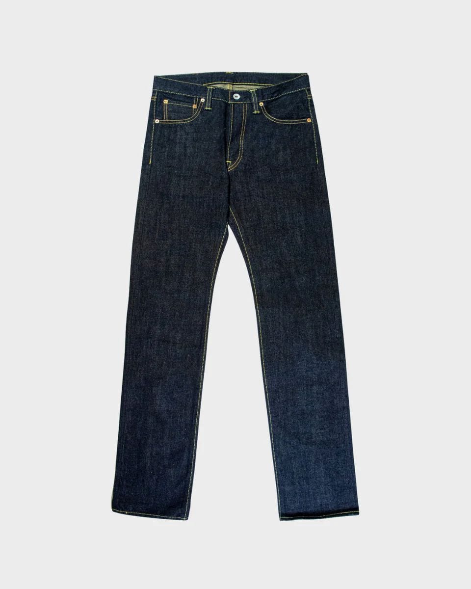 17oz. Selvedge Denim Slim Straight Cut Jeans IH-666N | Natural Indigo